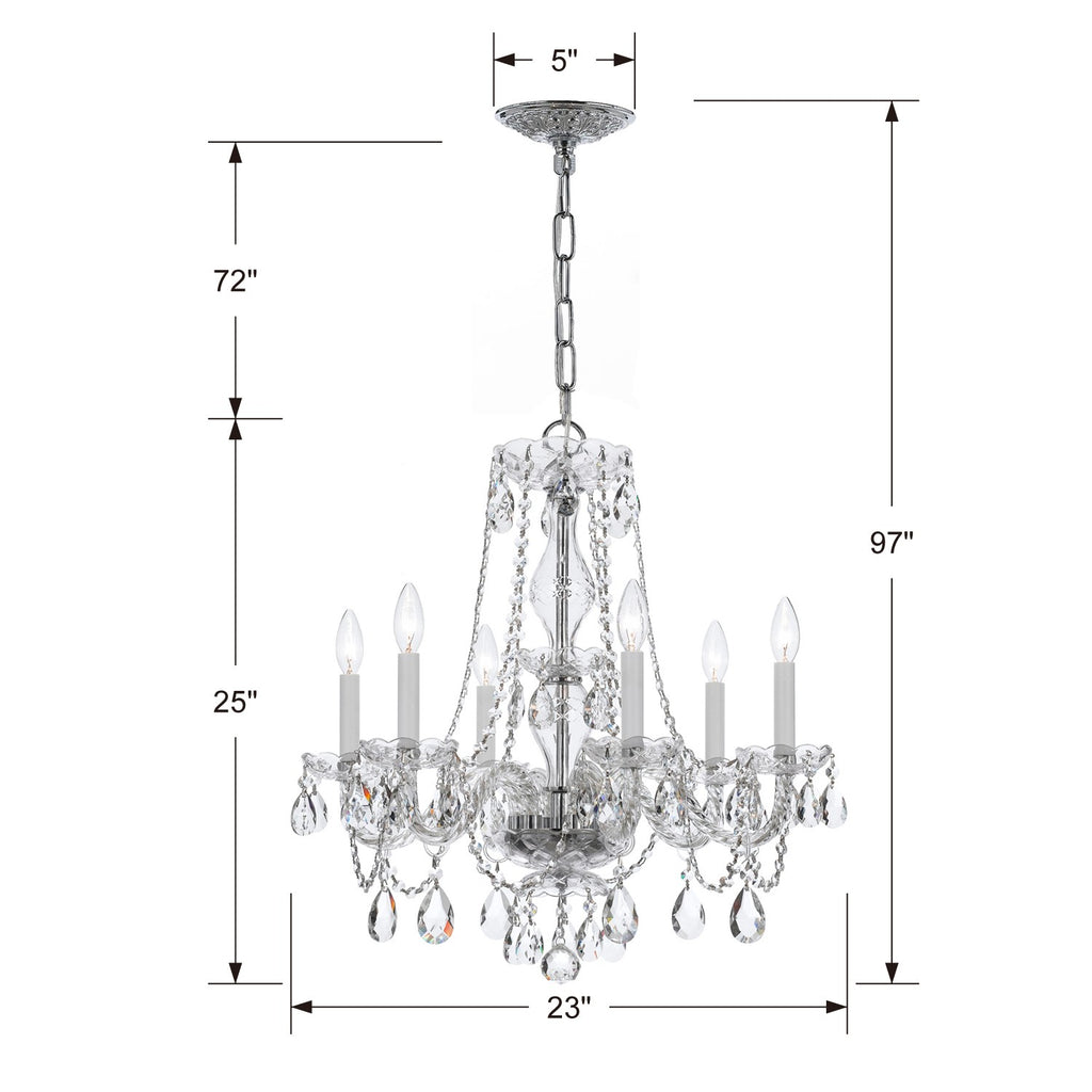 Traditional Crystal 6 Light Chandelier