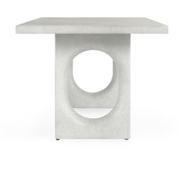 Lange Outdoor Concrete 82" Dining Table Ivory