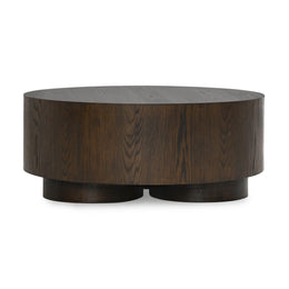 Runa Oak Veneer 42" Coffee Table, Coffee Brown