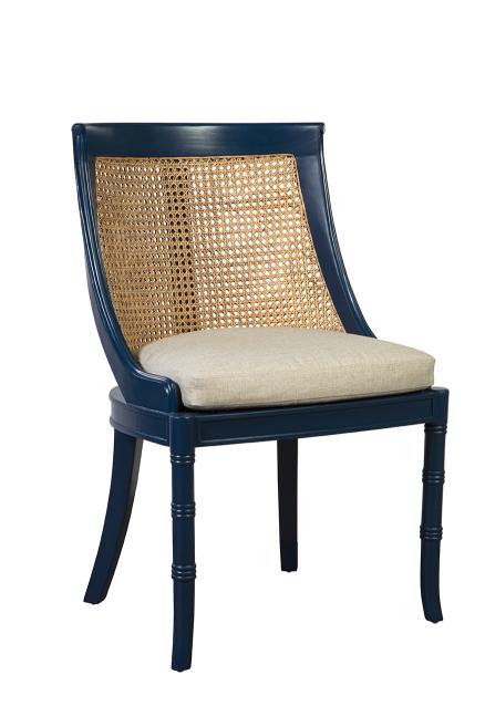 Spoonback Side Chair, Parisian Blue Lacquer