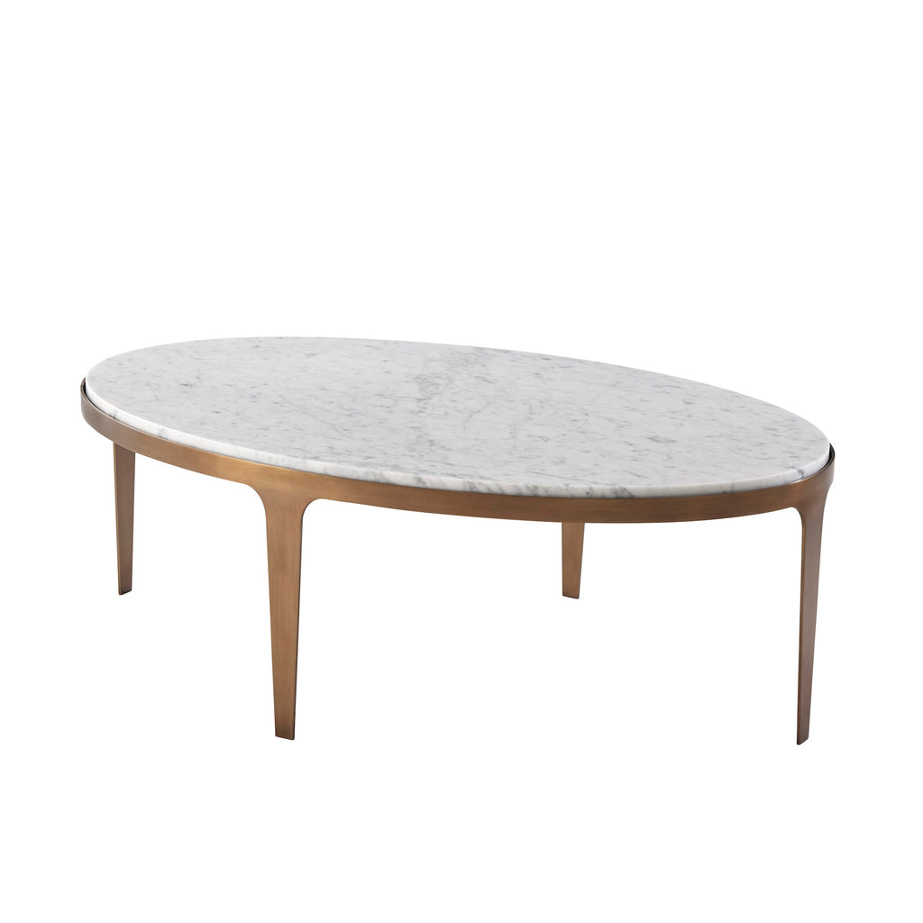 Gennaro Oval Marble Cocktail Table