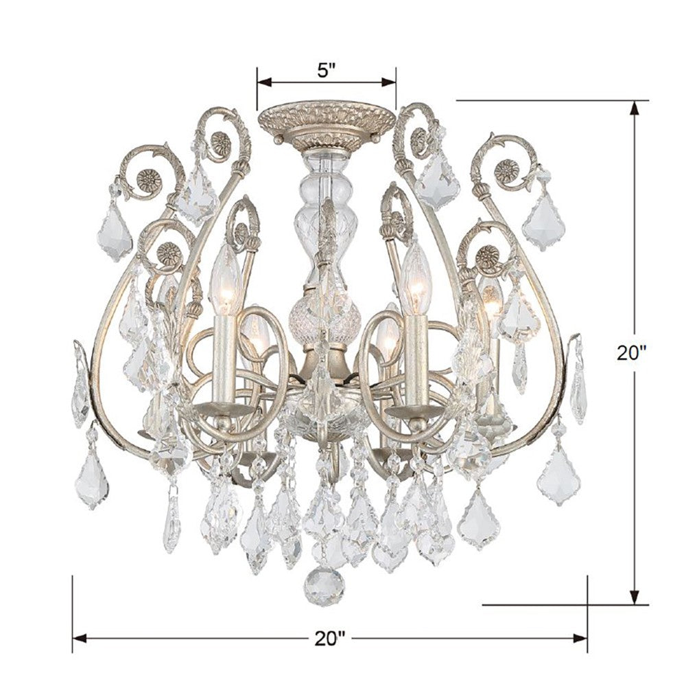 Regis 6 Light Semi Flush