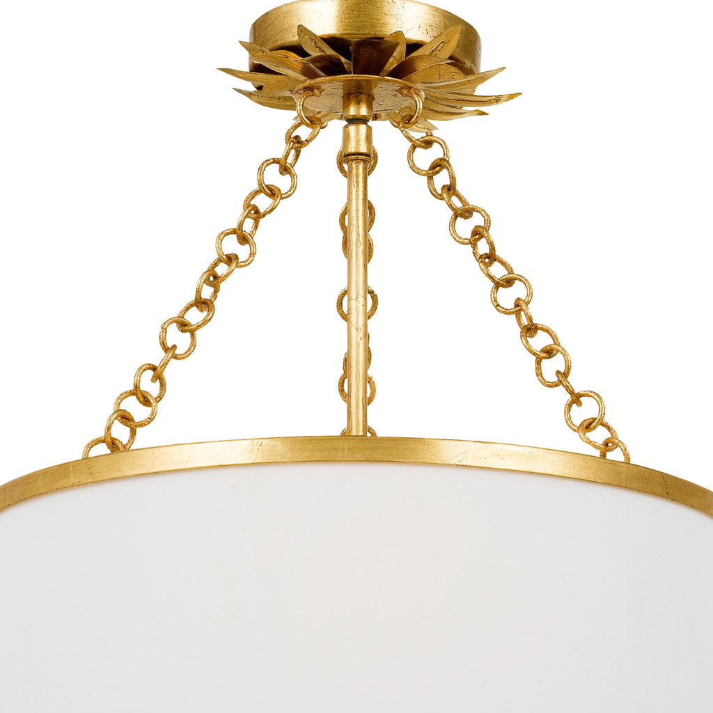 Broche 3 Light Semi Flush