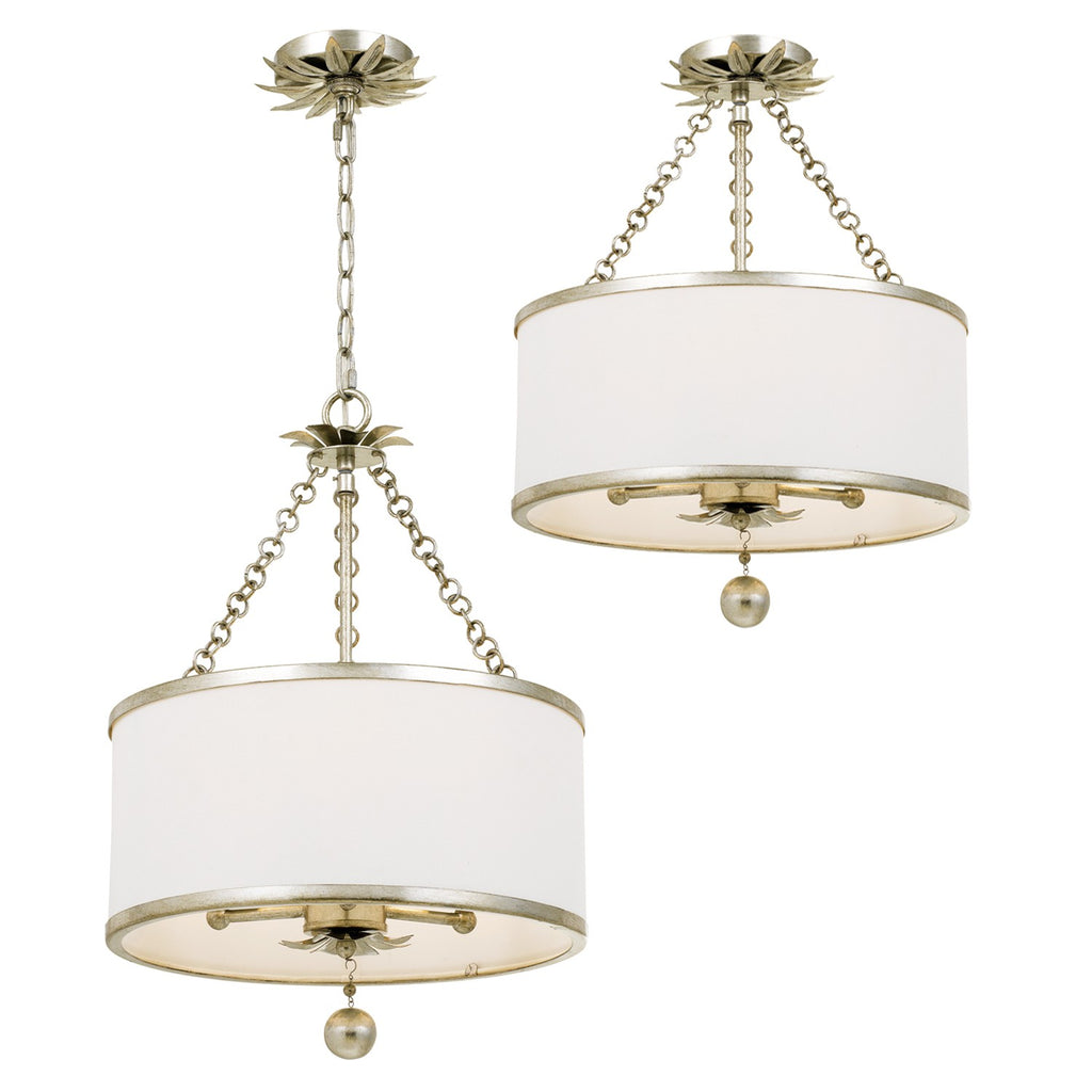 Broche 3 Light Semi Flush