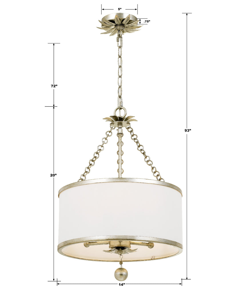 Broche 3 Light Mini Chandelier