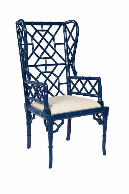 Regency Wingback Chair, On-Trend Blue