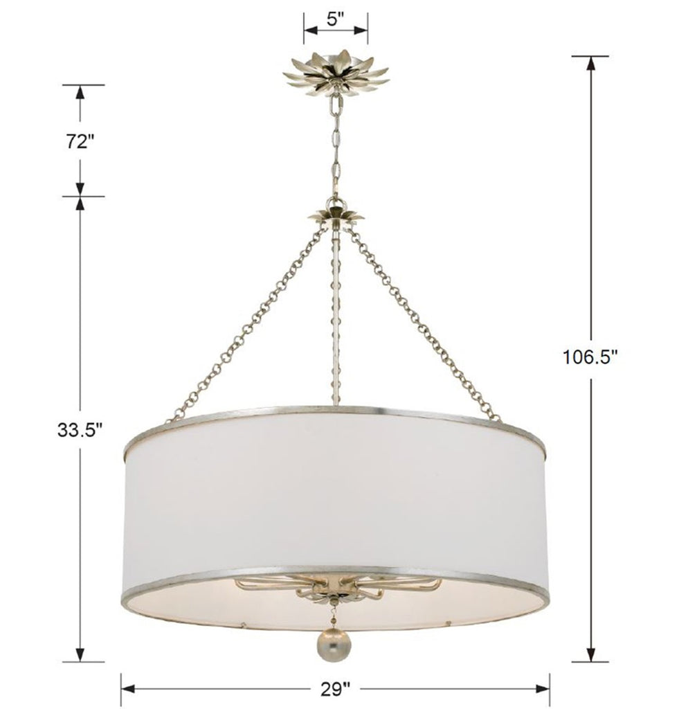 Broche 8 Light Chandelier