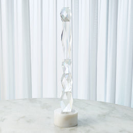 Facette Column Sculpture : Facette Column Sculpture (Large / White Base)