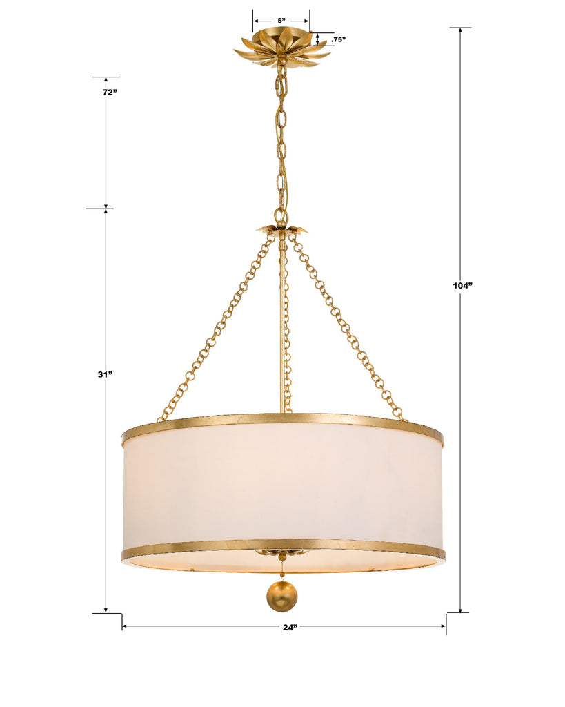 Broche 6 Light Chandelier