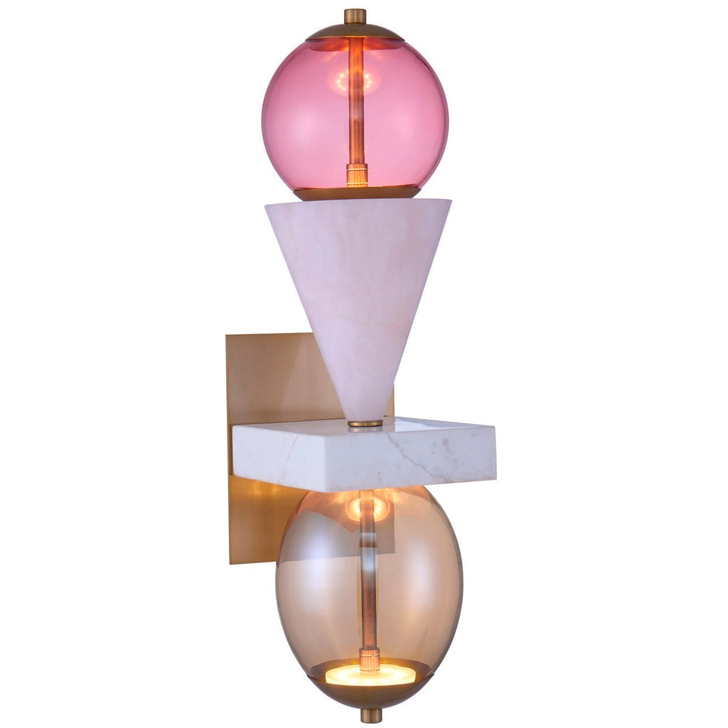 Demi Pink Jade LED Wall Sconce