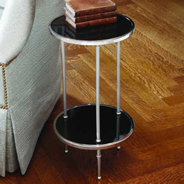 Petite Two Tiered Table : Petite Two Tiered Table (Nickel)