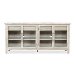 Sabbia Oak Wood 4 Door - 4 Drawer Cabinet White Wash