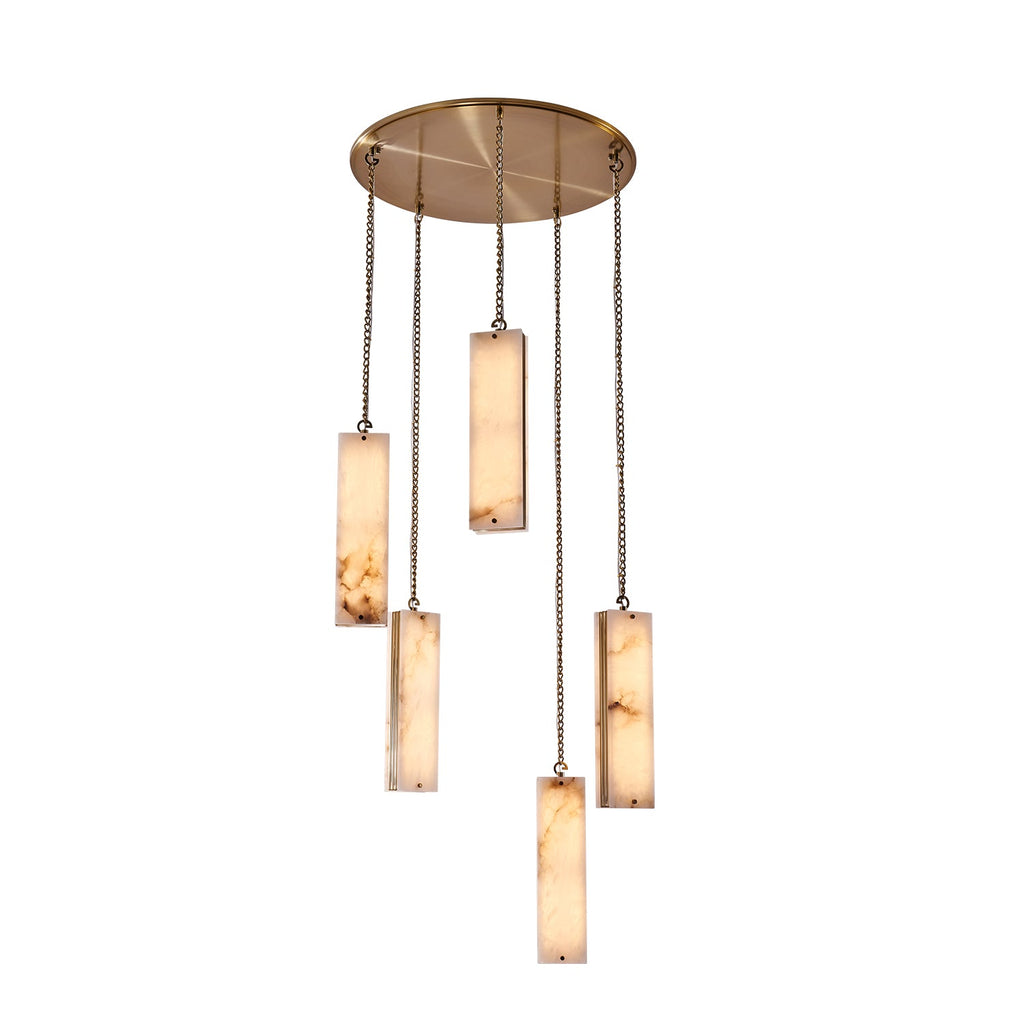 Vertical Five Drop LED Pendant