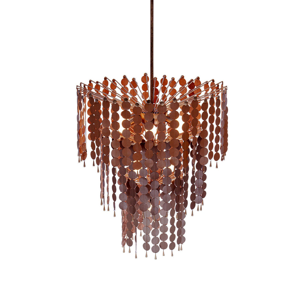 PeLight Leather 3-Tier Chandelier