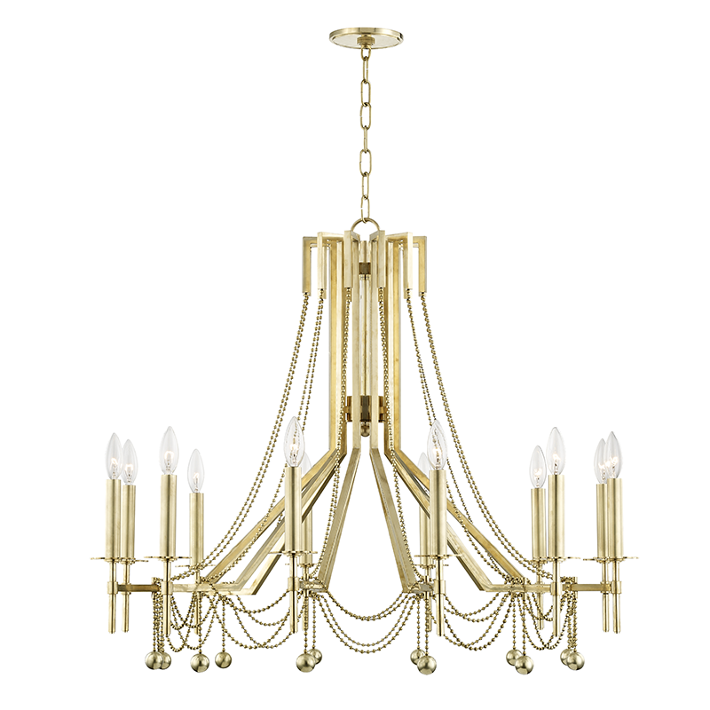 Zariah Chandelier 29" - Aged Brass