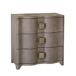 Toile Linen Bedside Chest, Grey