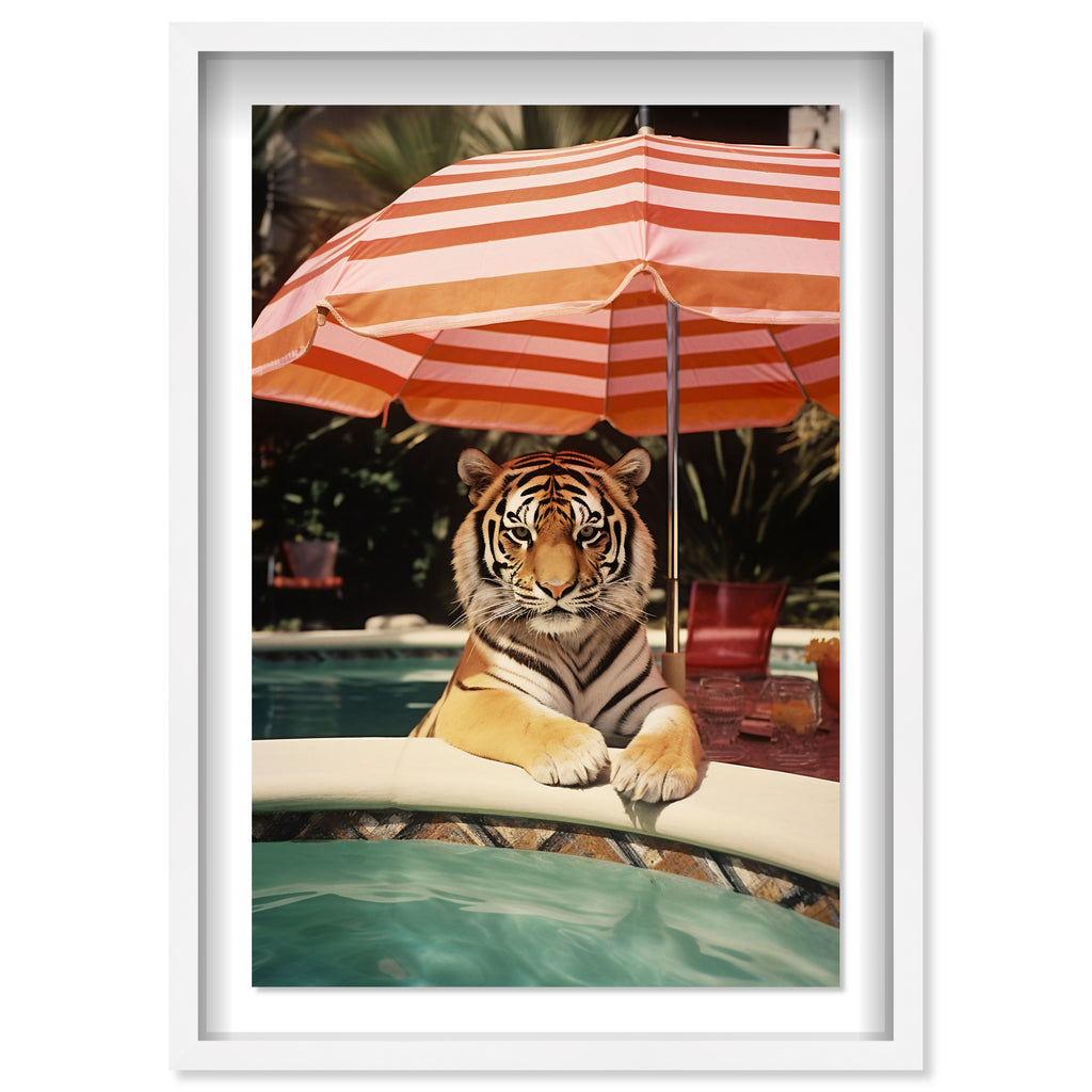 Poolside Tiger Encounter Artwork