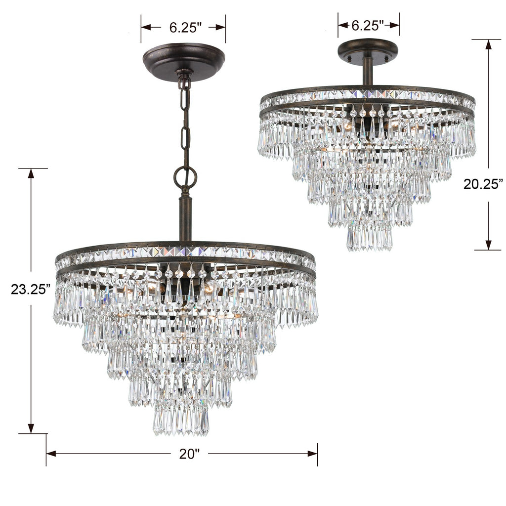 Mercer 7 Light Semi Flush