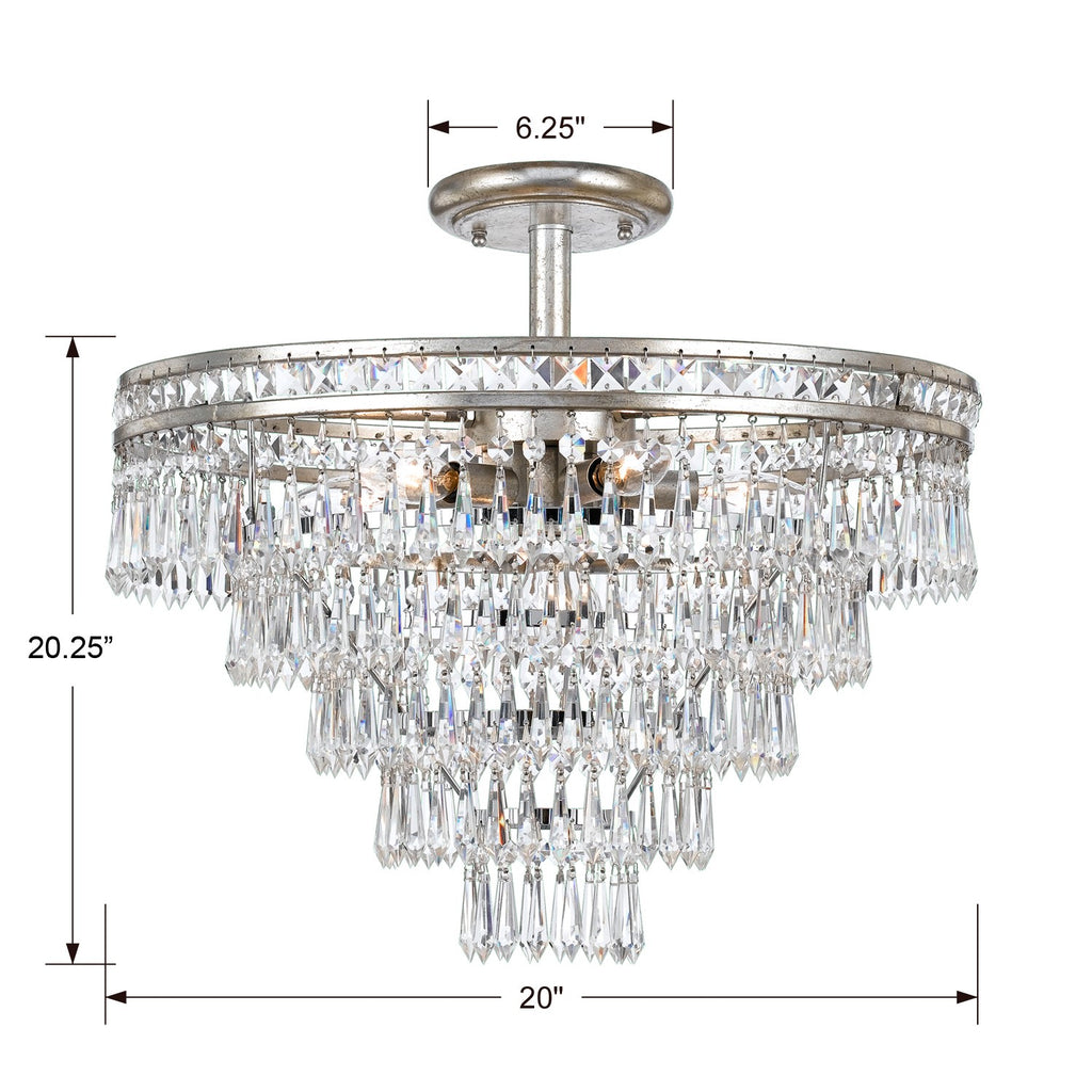 Mercer 7 Light Semi Flush