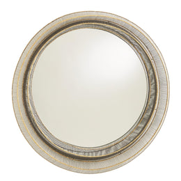 Wire Ribbon Mirror, Natural Iron/Brass Braising