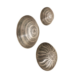 Set of 3, Sun Etched Wall Bowls : Set of 3, Sun Etched Wall Bowls (Antique Nickel)