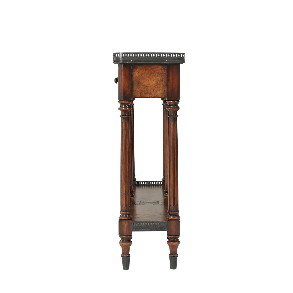 The Louis XVI Leather Console Table