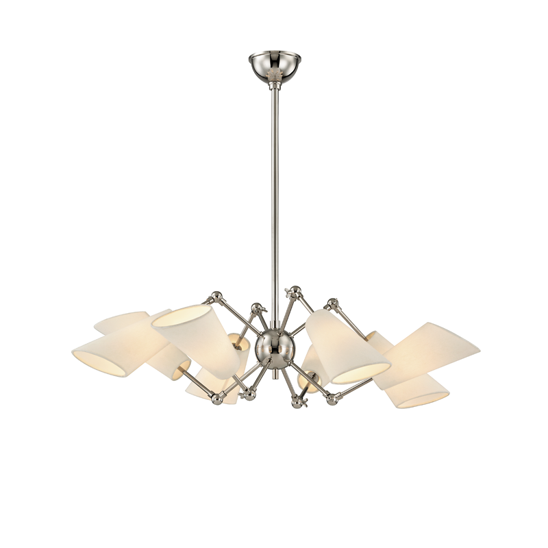 Buckingham Chandelier 10" - Polished Nickel