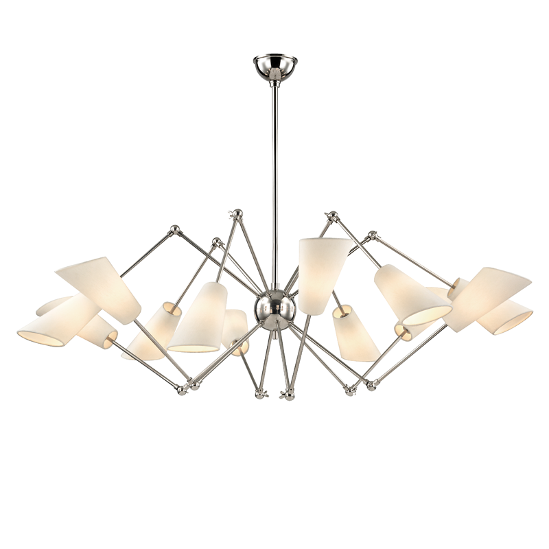 Buckingham Chandelier 18" - Polished Nickel