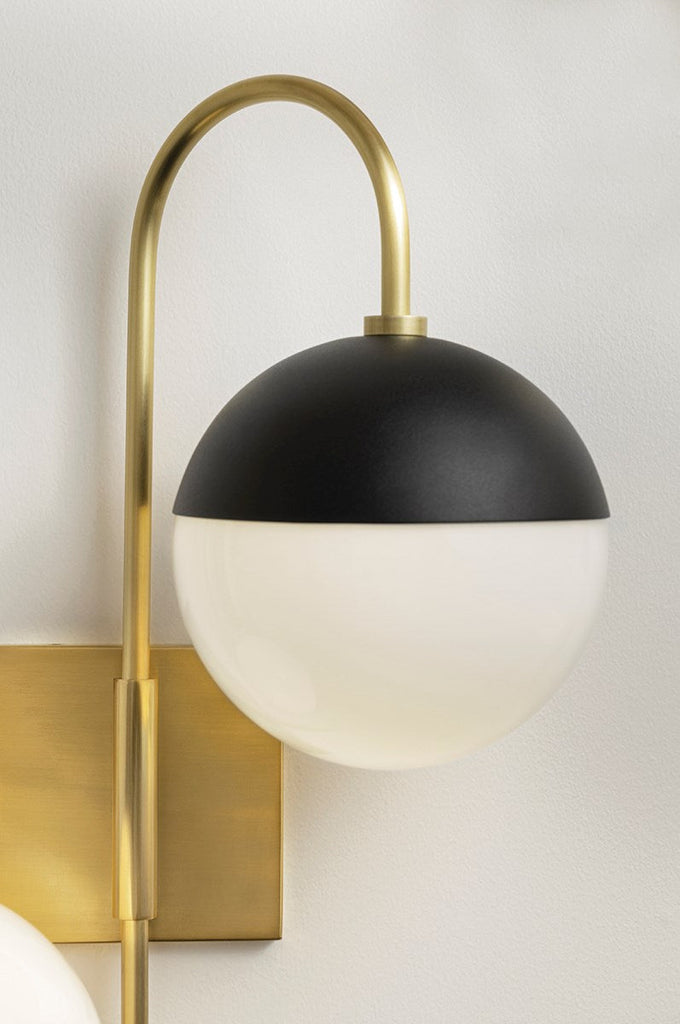 Renee Pendant - Aged Brass/Dusk Black