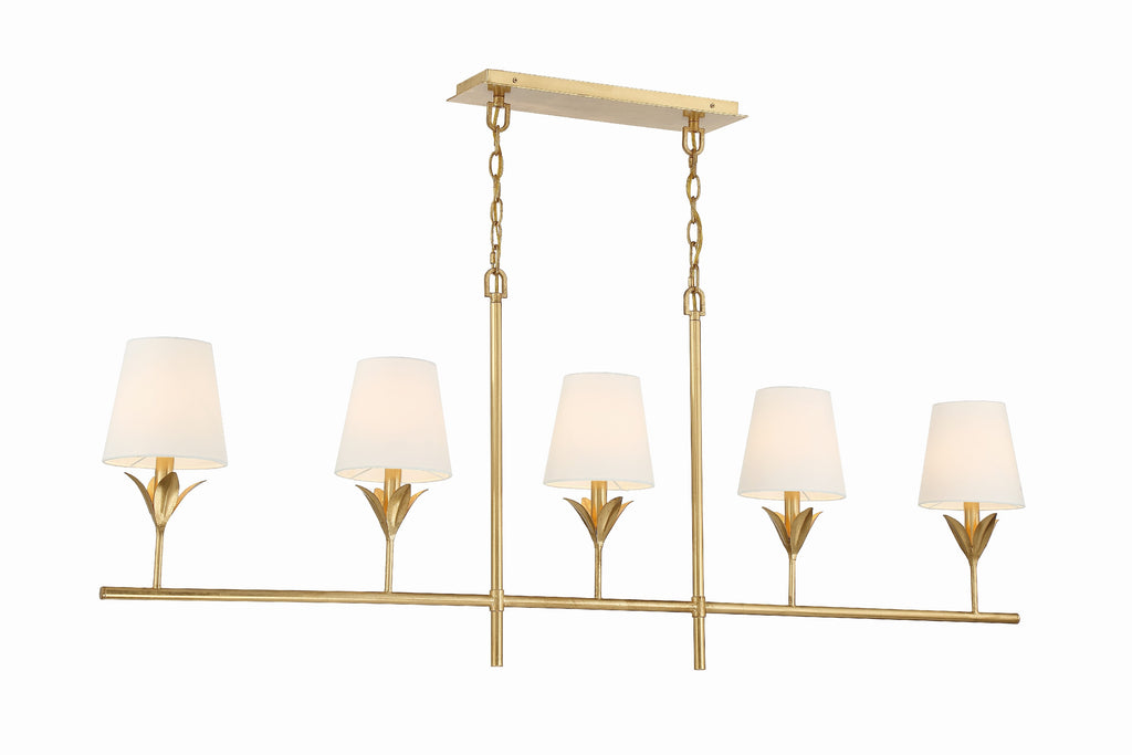 Broche 5 Light Linear Chandelier