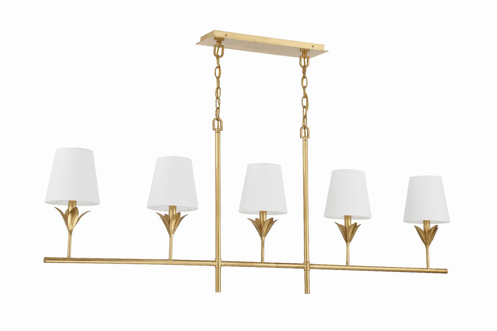 Broche 5 Light Linear Chandelier