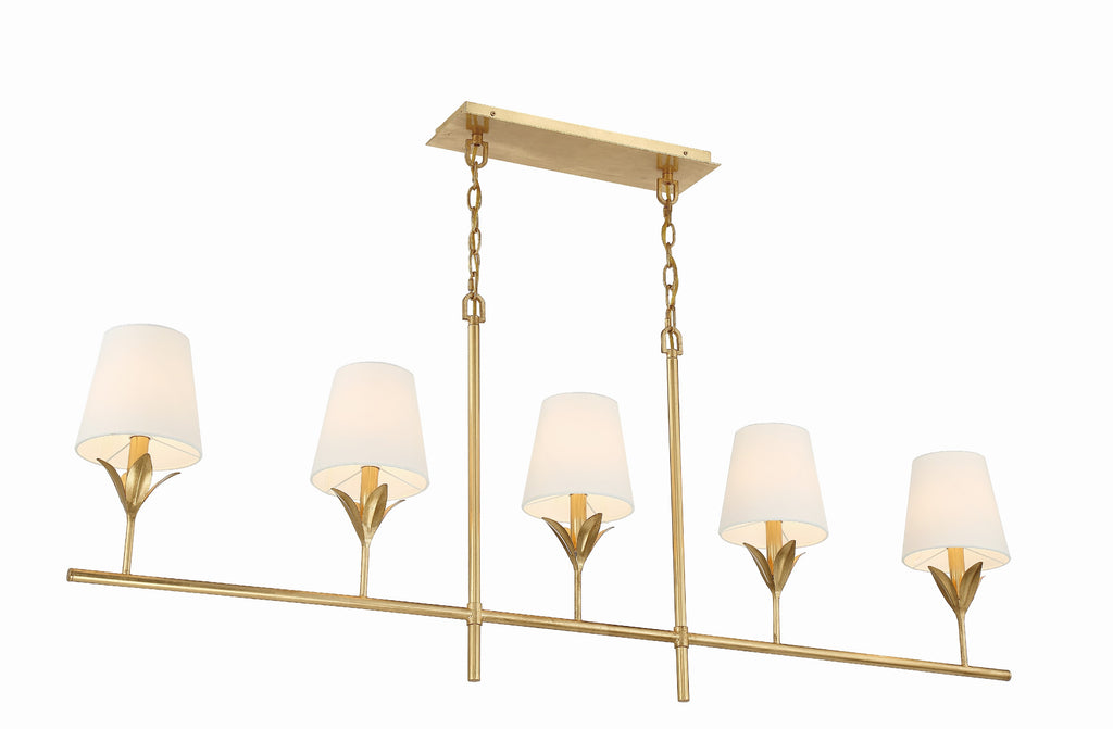 Broche 5 Light Linear Chandelier