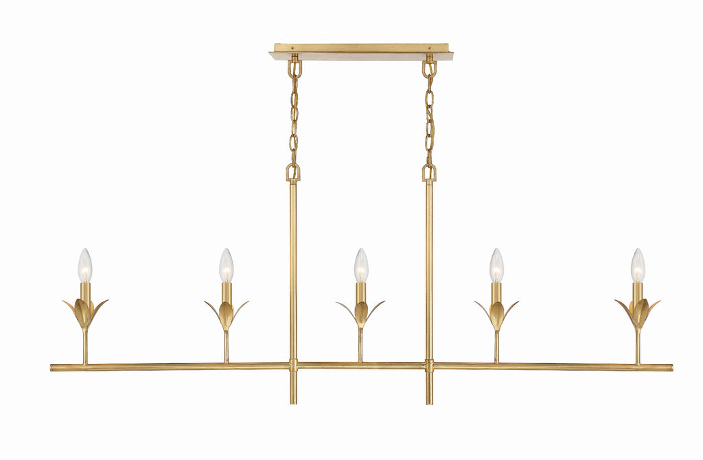 Broche 5 Light Linear Chandelier