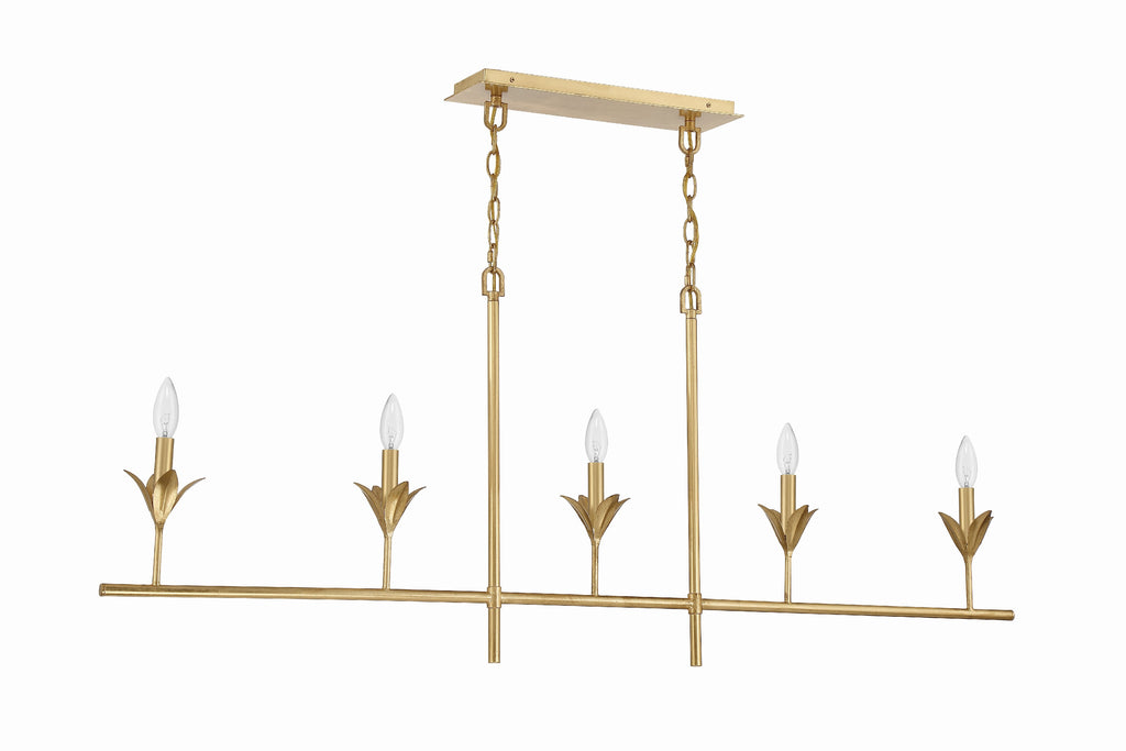 Broche 5 Light Linear Chandelier