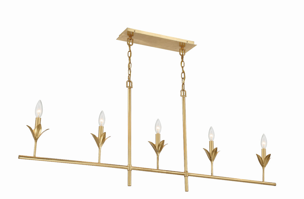 Broche 5 Light Linear Chandelier