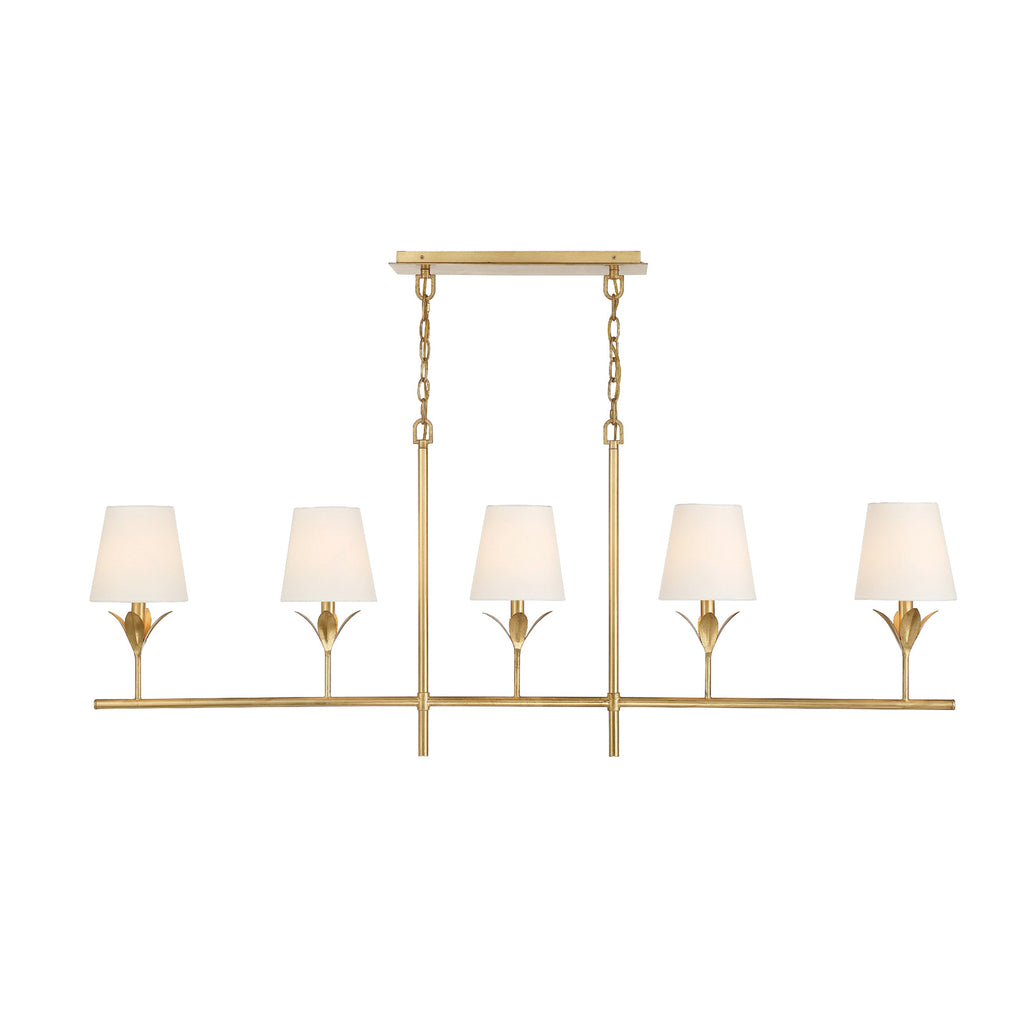 Broche 5 Light Linear Chandelier