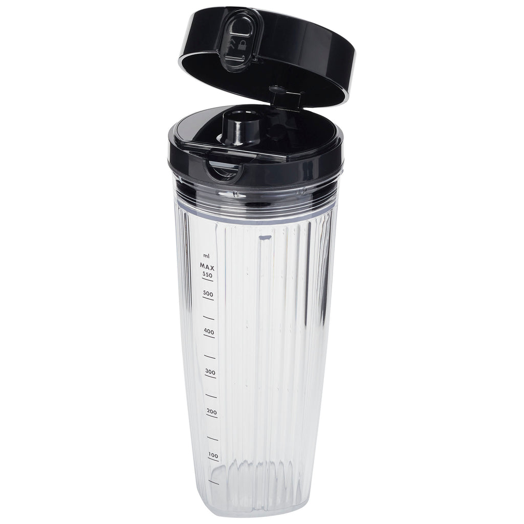 Personal Blender Jar, Drinking Lid, Vacuum Lid (Black)