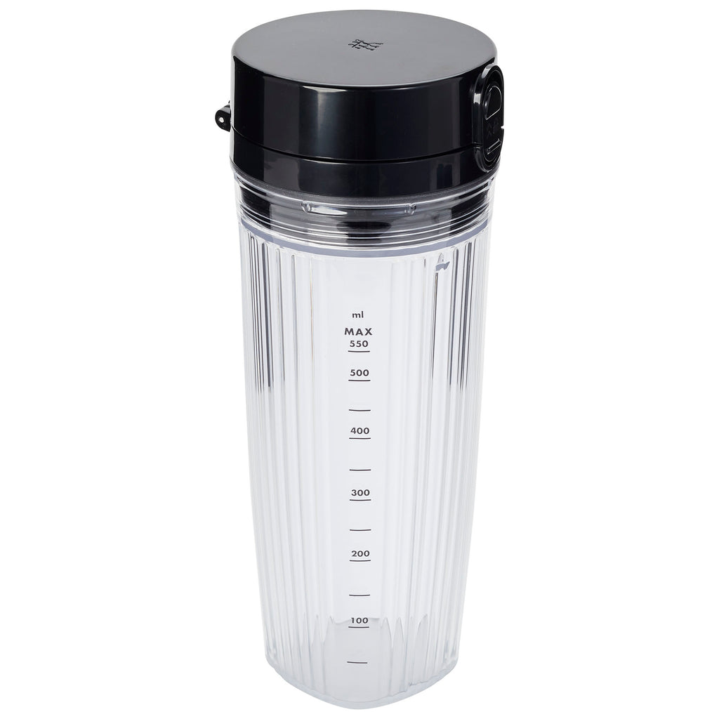 Personal Blender Jar, Drinking Lid, Vacuum Lid (Black)