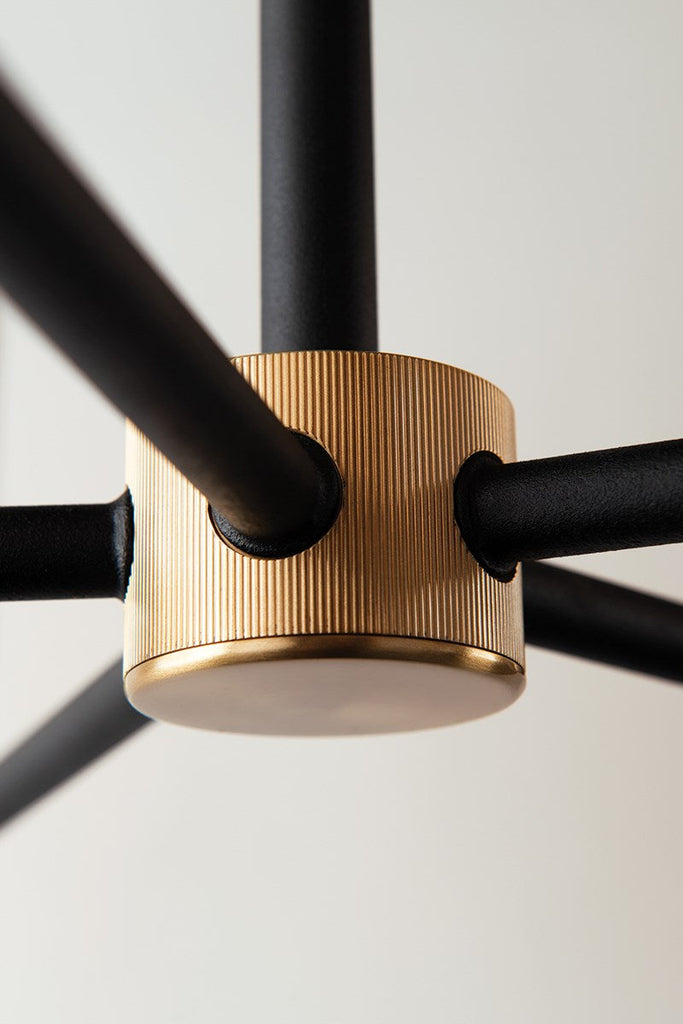 Emerson Island Light 37" - Carbide Blk & Brushed Brass