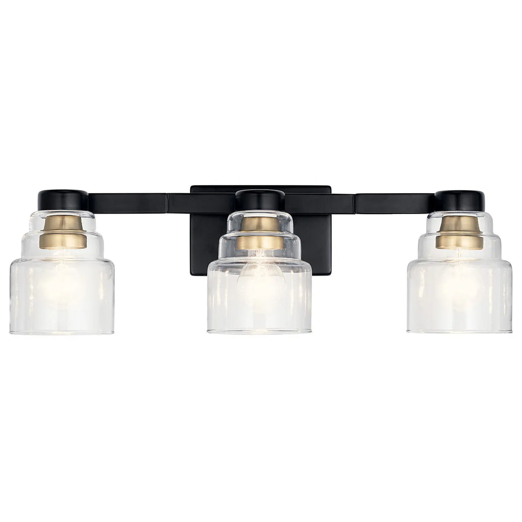 Vionnet Vanity Light, 3-Light with Clear Glass