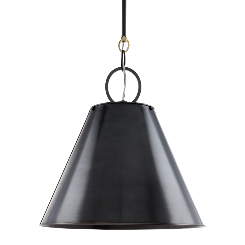 Altamont Pendant Metal Shade, 15" - Distressed Bronze