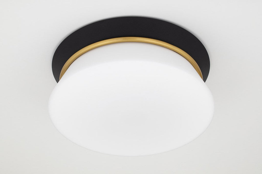 Cath Flush Mount - Polished Nickel/Dusk Black