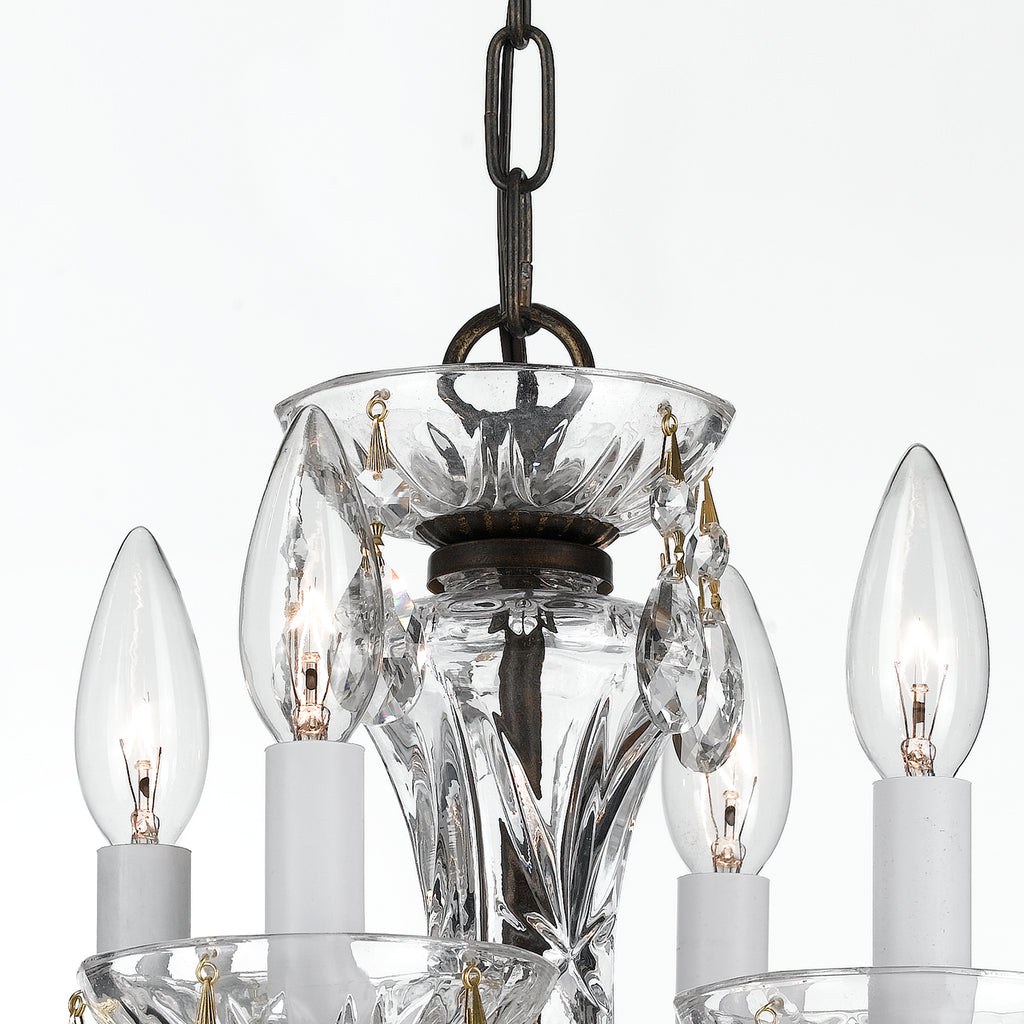 Traditional Crystal 4 Light Mini Chandelier