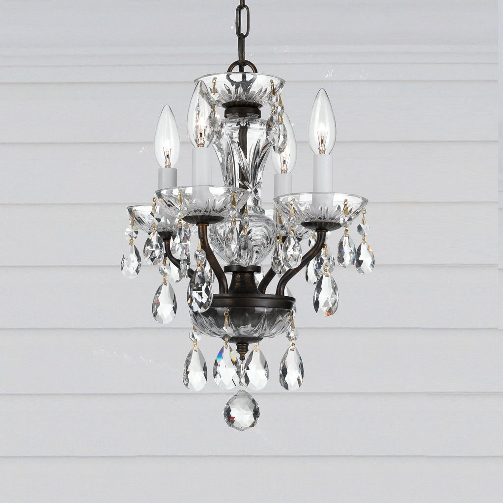 Traditional Crystal 4 Light Mini Chandelier