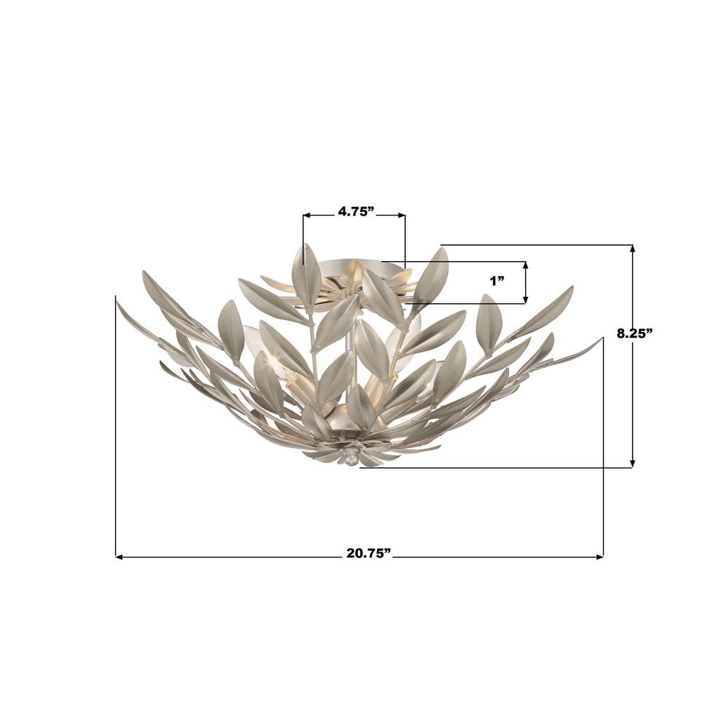 Broche 4 Light Semi Flush