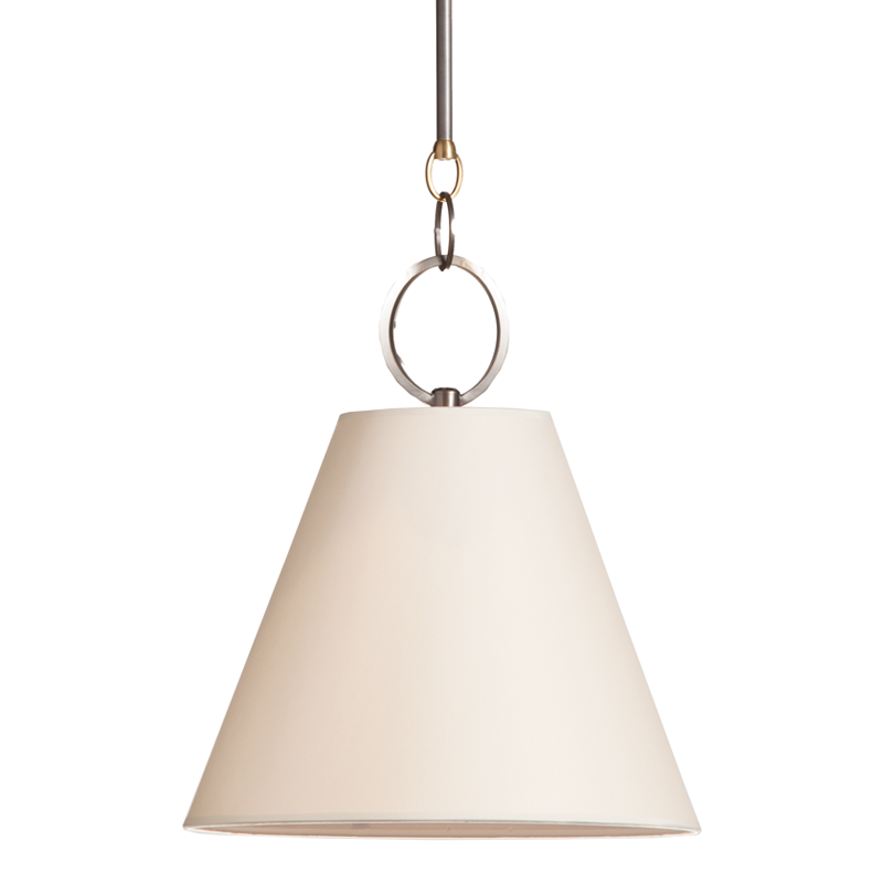 Altamont Pendant Parchment Shade, 15" - Distressed Bronze