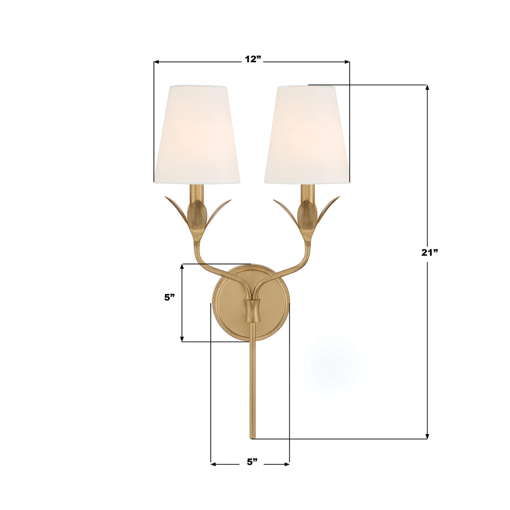 Broche 2 Light Sconce