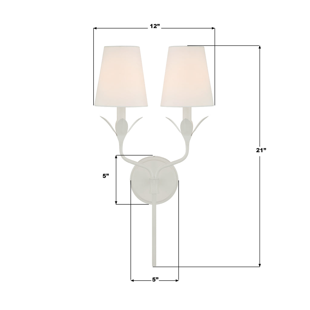 Broche 2 Light Sconce