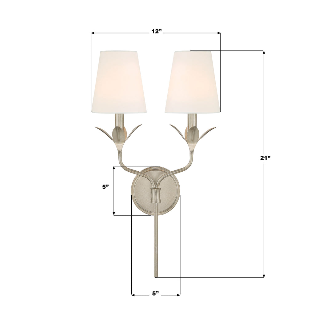 Broche 2 Light Sconce