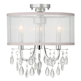 Hampton 3 Light Semi Flush